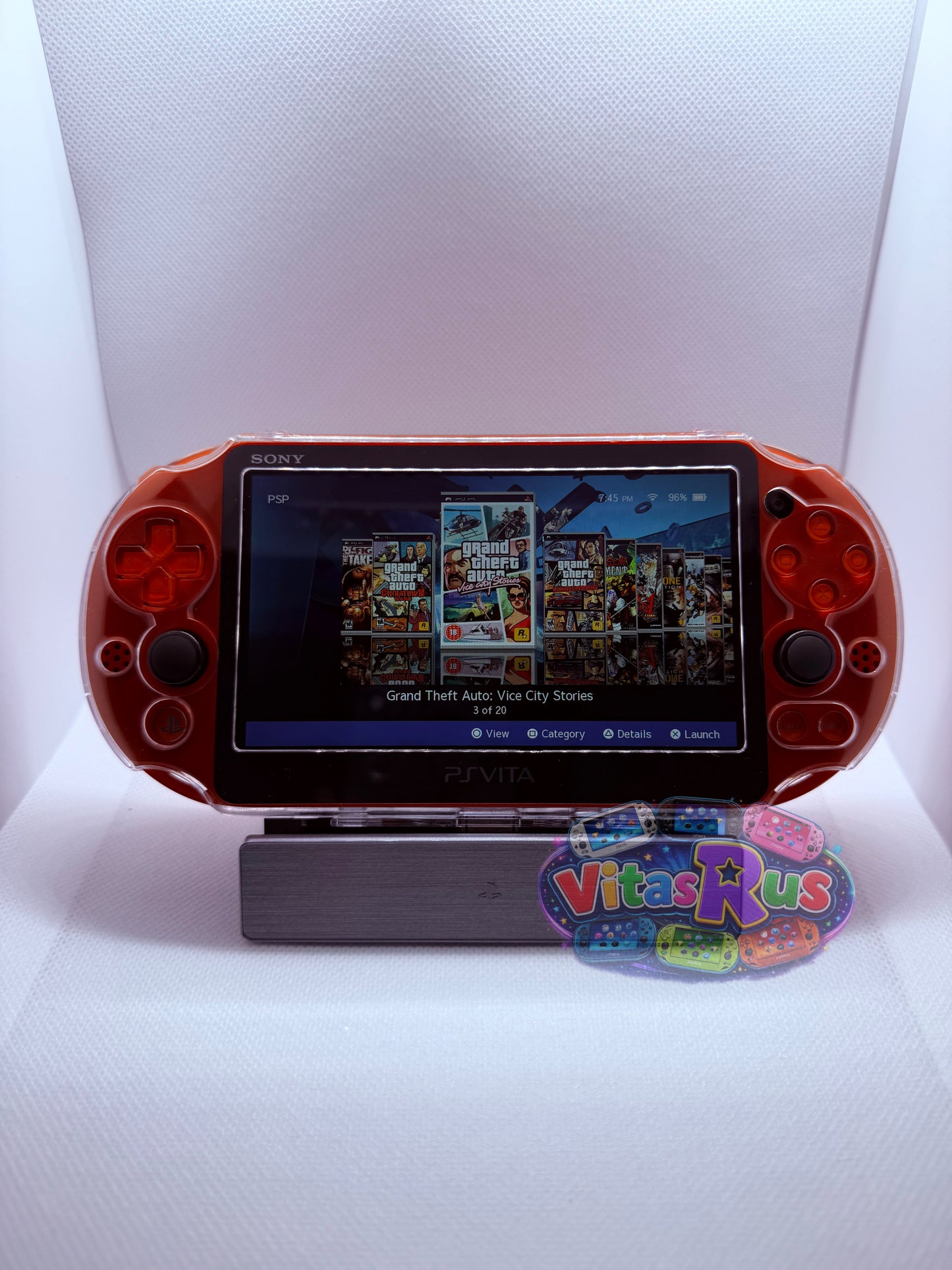 Metallic Red Modded Ps Vita