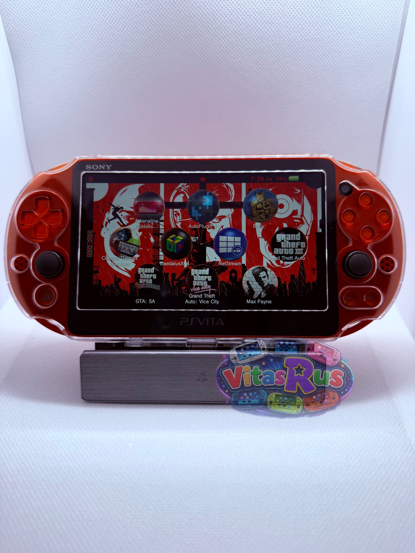 Metallic Red Modded Ps Vita